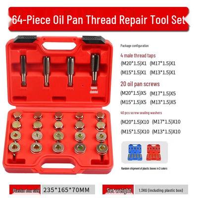 64-Piece Car Oil Drain Plug Thread Repair Kit