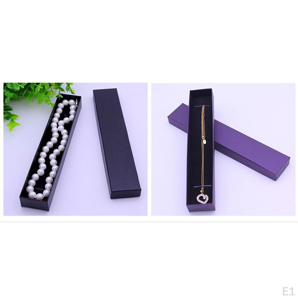 12 Pcs Carton Jewelry Rectangular Storage Box Case Anniversary Women'
