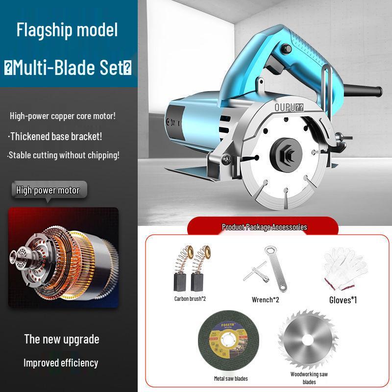 High Power Multifunctional Portable Cutting Machine for Tile, Stone, and Wood