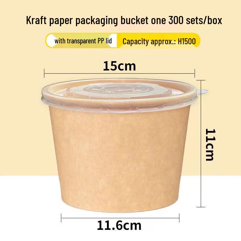 Kraft Paper Takeout Box with Lid