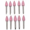 10 pezzi Frese per lucidatura dentale Bassa velocità Lucidatore per molatura dentale Set di punte da trapano Rosa 410