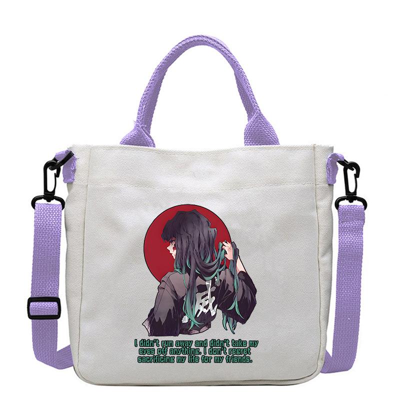 Japan Cartoon comicsTokito Muichiro Demon Slayer Print Canvas Bag Fashionable Everyday Shoulder Bag Crossbody Bag for Women 7555