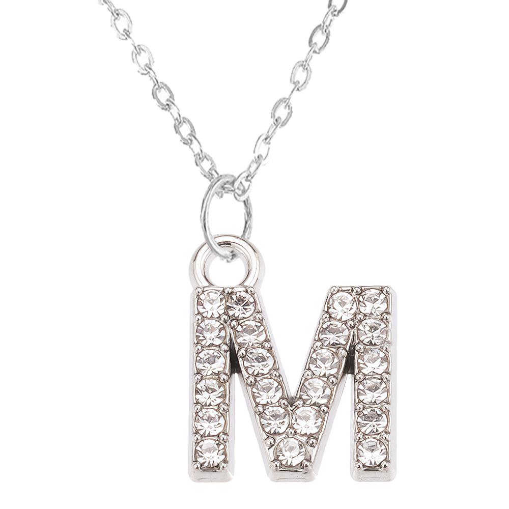 Mode Glanzende A-Z Letter Hanger Bedel Ketting 26 Initialen Alfabet Naam Sleutelbeen Ketting Feest Valentijnsdag Sieraden Cadeau