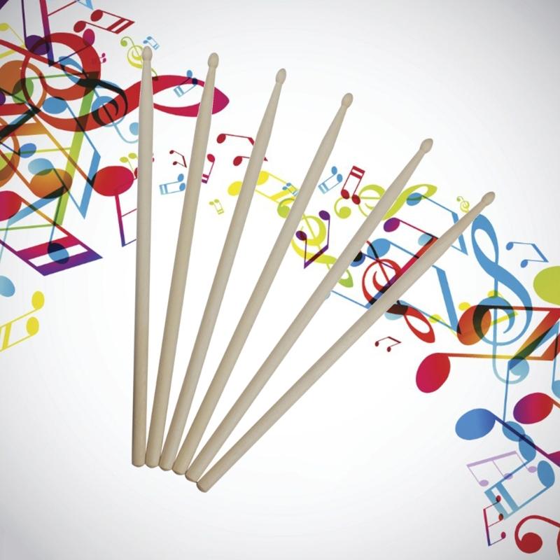3 Pair Nonslip Drumstick Set Lightweight 5A Maple/Nylon Drumsticks Percussion Accessories for Beginner, Student, Adult