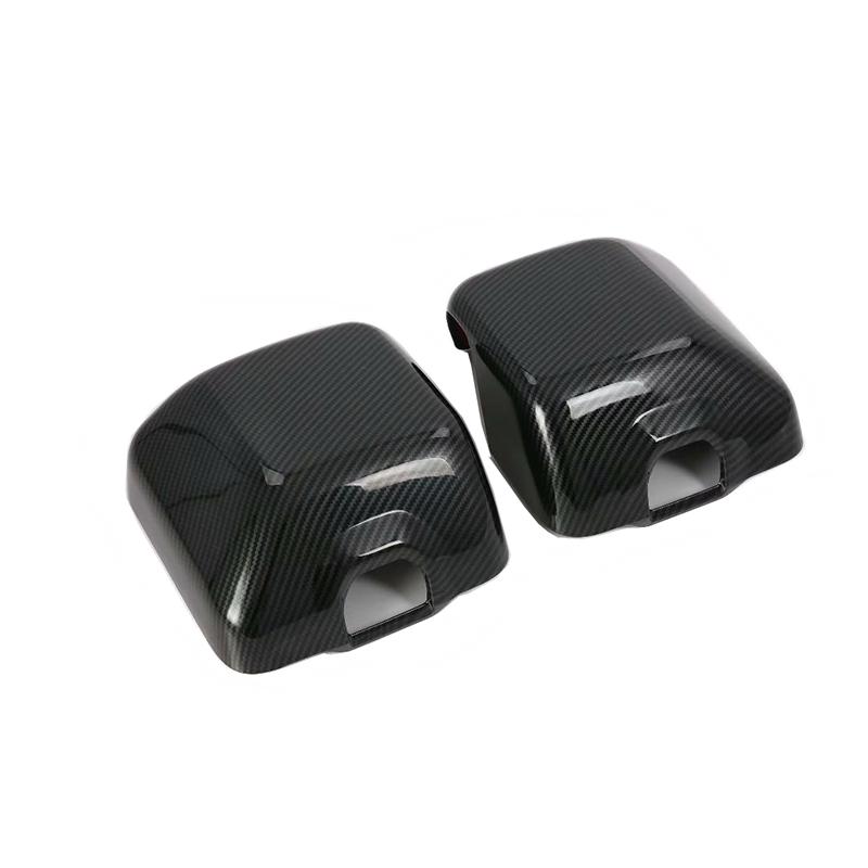 For Jeep Wrangler JL 2018  Side Door Mirror Wing Rear View Rearview Caps Carbon Fiber Style Trim Cover Molding Car Styling