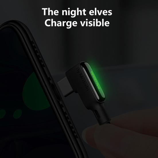 Spring Charging Cable Double Elbow QC4.0 Quick Charging 3A Stretchable Type-C Data Cord for Car