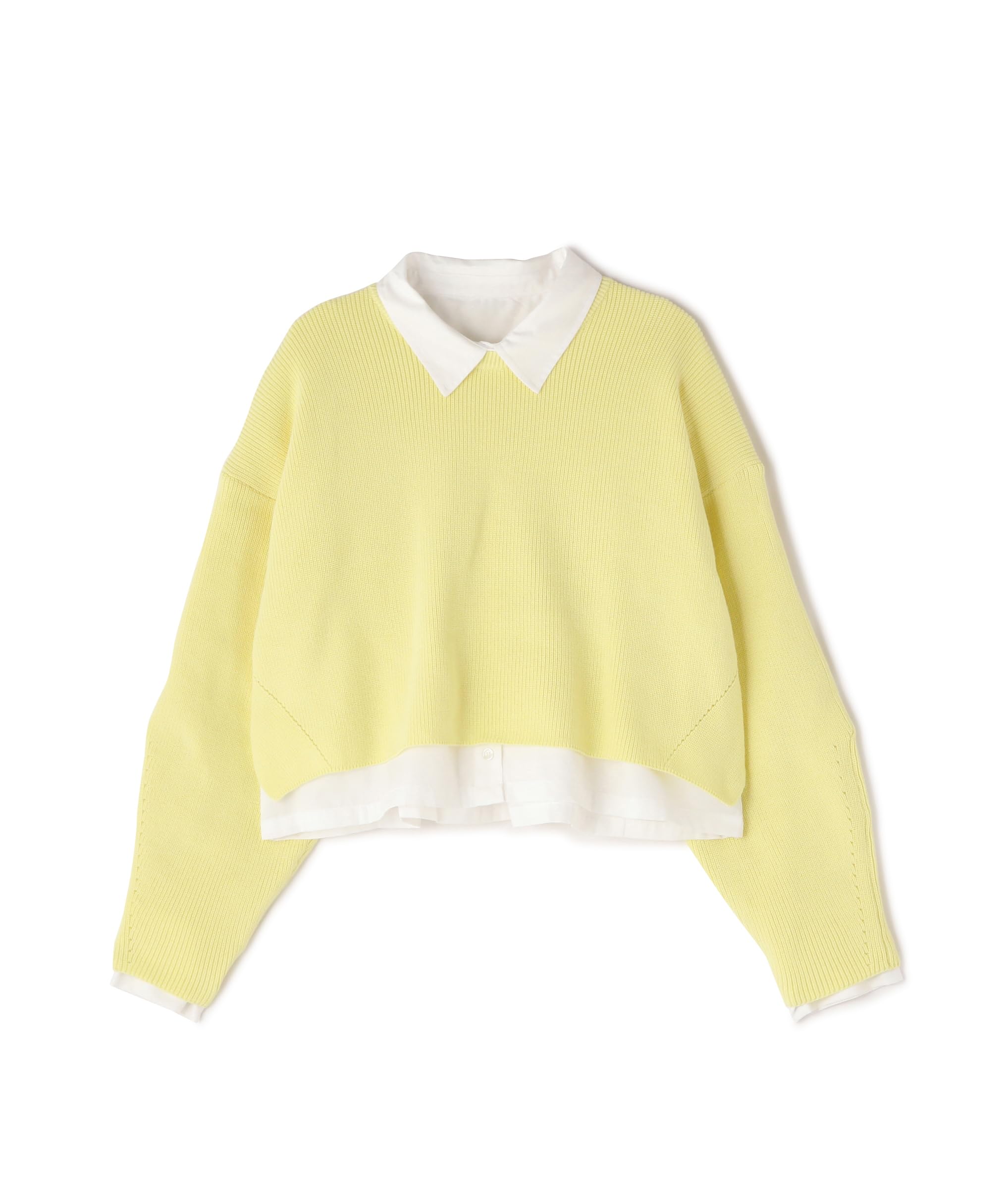 

Natural Beauty Basics Укороченный вязаный свитер-рубашка женский и комплект, Желтый/Молочный