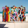 A-Abstract Art Figures Towel Microfiber Beach Towel, Quick-Dry, Sand-Free, Ultra-Fine Fiber, Super Soft.