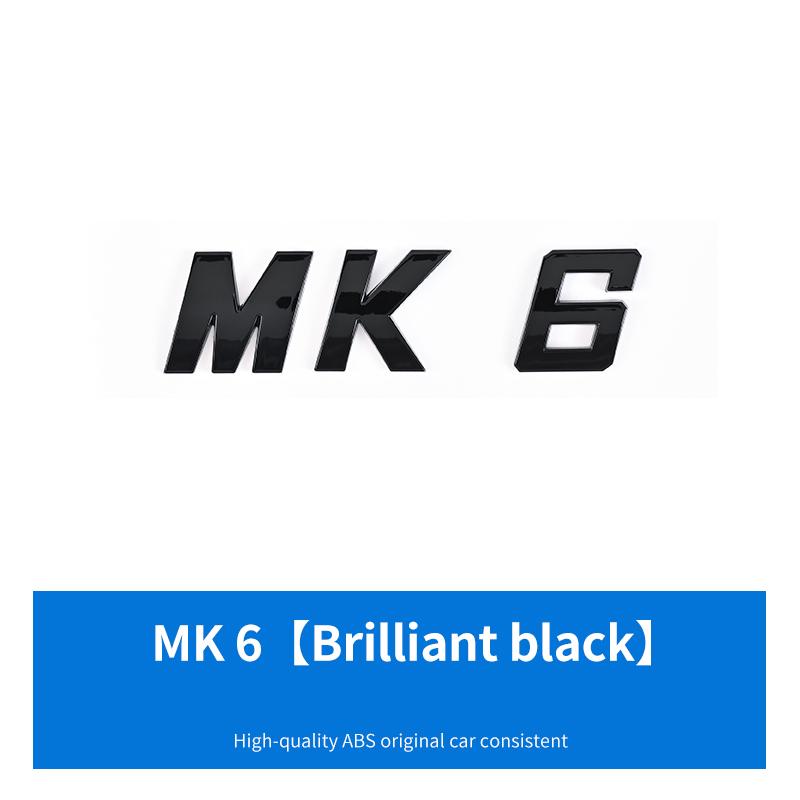 For VW Volkswagen Jetta MK5 Golf 3D ABS Letters MK5 MK6 MK7 MK7.5 Emblem Car Badge Sticker for VW volkswagen GOLF Car Fender Tru