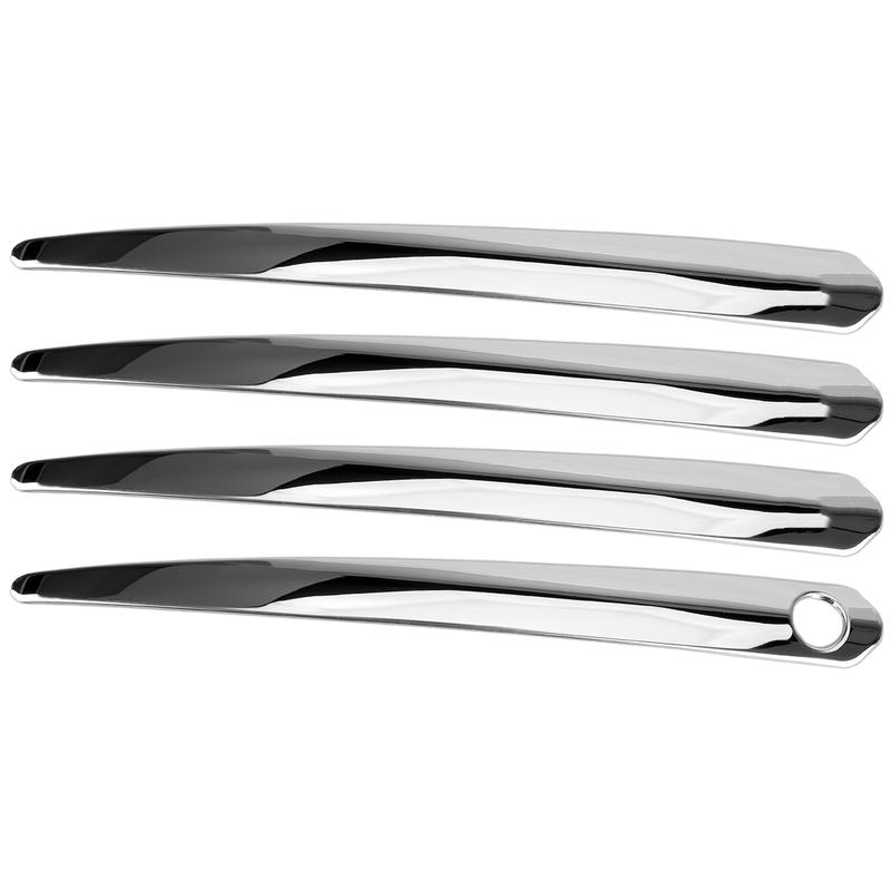 Chrome Titanium Exterior Door Handle Trim Strip Cover Set Stainless Steel Fit for Toyota Highlander RAV4 Hybrid Adventure Prime