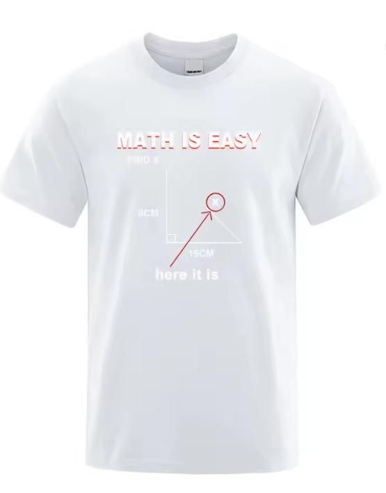 Unisexs HighQuality Casual Fun Math Pattern Loose RoundNeck TShirt Unisexs ShortSleeved TShirt Unisexs Shirt