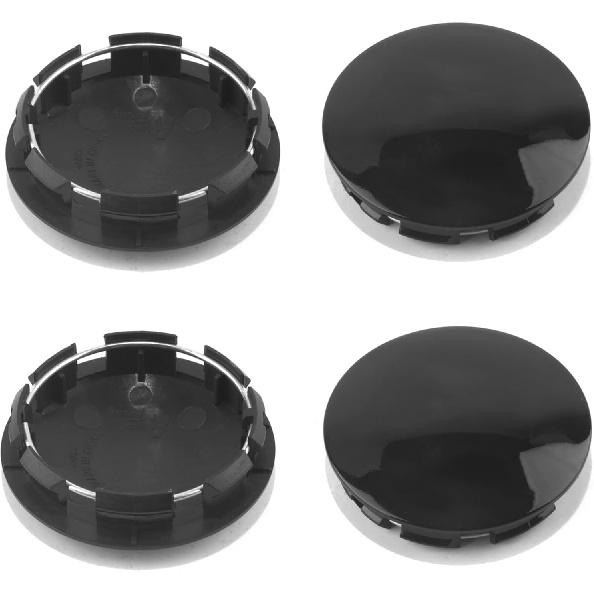 4Pcs Wheel Center Caps for Ford F150 Expedition Wheel Rim Outer 76mm(2.99in) Inner 65mm(2.57in) Glossy Black Hub Caps, Replacement 2L34-1130 Glossy Black