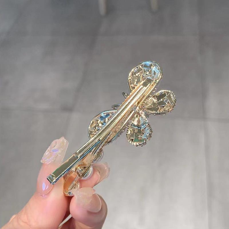 Korean pearl zircon butterfly duck bill clip new Internet celebrity summer hairpin bangs side clip