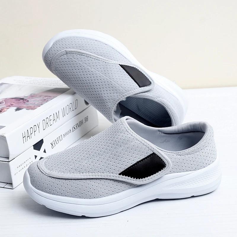 Women Diabetic Elderly Shoes Large Size Plus Fertilizer Widening Shoes for Women Adjustable Foot Swelling Shoes Non-Slip