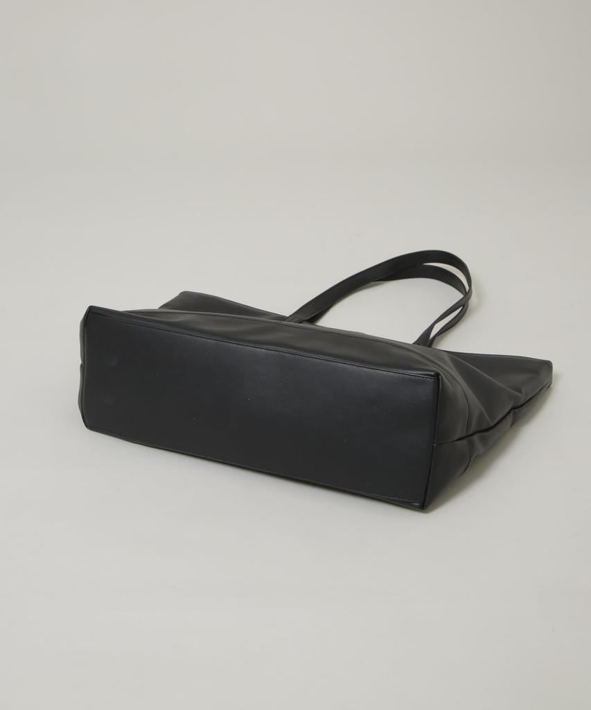 Nano Universe Synthetic Leather Tote Bag, Large Capacity, Business Tote Bag for Men, Perfect for Commuting, F 010, Black, 672-5232201 (Web Exclusive)