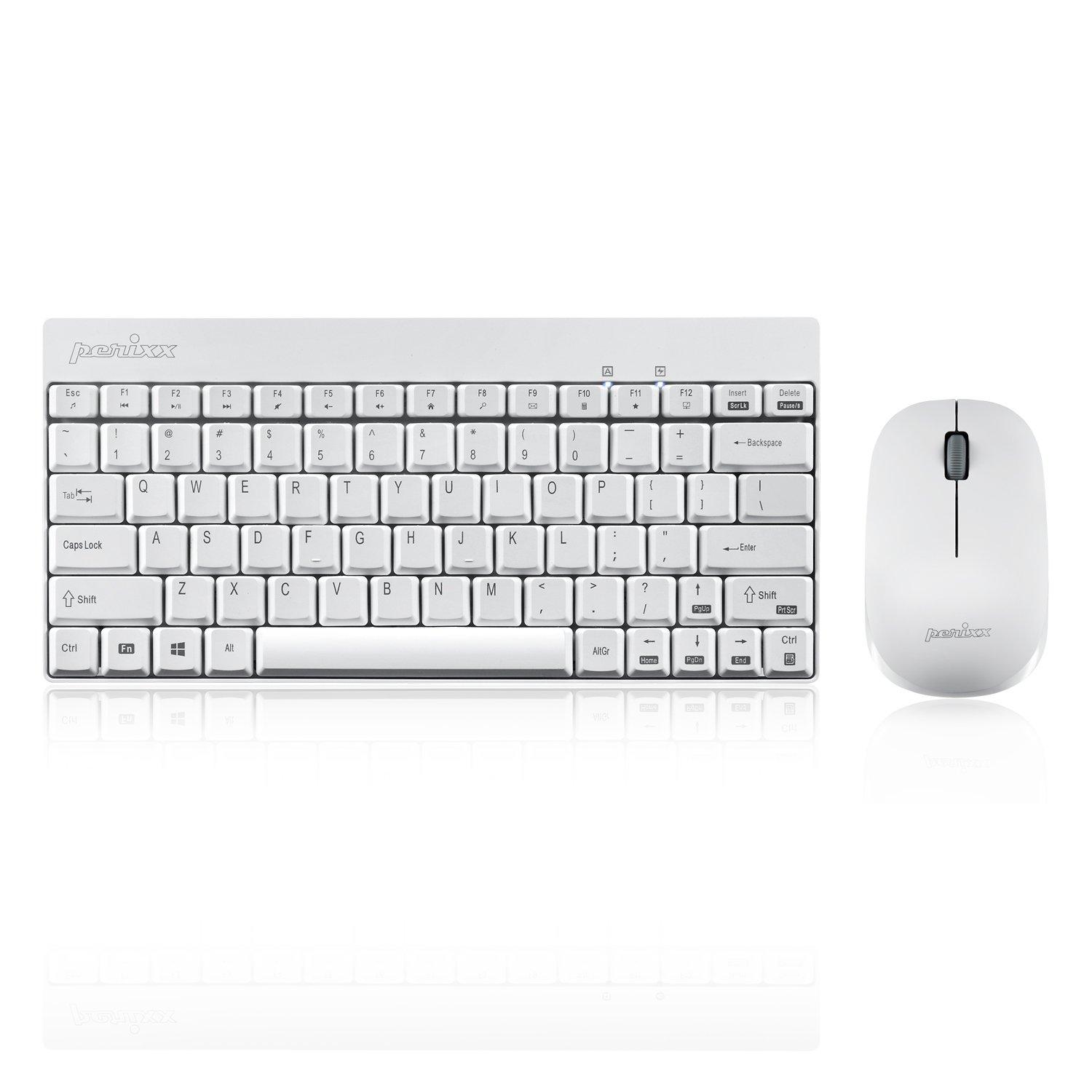 

Perixx Mini Keyboard and Mouse Set USB Black Wireless English Layout PERIDUO-712WJP