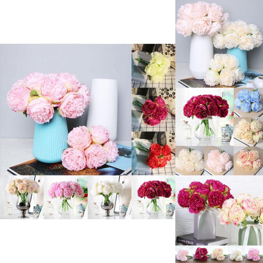 Elegant Artificial Silk Peony Flowers With High Realistic Appearance For Home And Wedding Decor