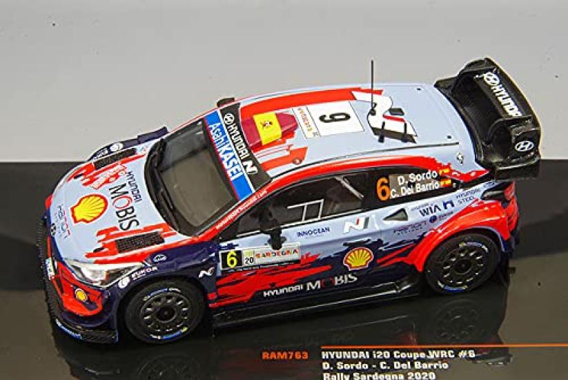 IXO Scale Hyundai i20 Coupe WRC 2020 Rallye de Sardaigne Barrio 1/43 #6 D. Sordo/C.D.