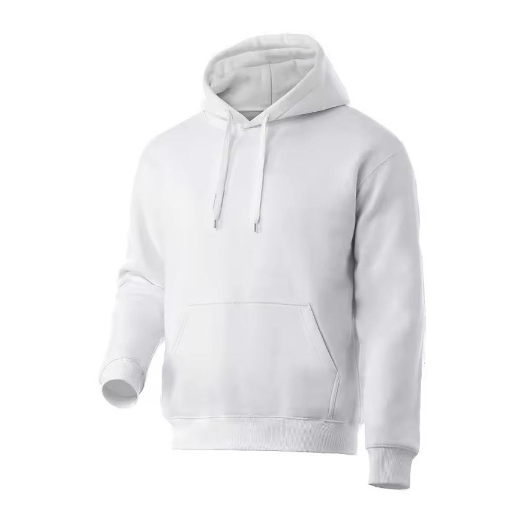 

Unisex Oversized Grey Hooded Sweatshirt - Casual Solid Color Pullover L
