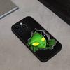 Funny Space UFO Alien Thing Phone Case For iPhone 16,15,14,13,12,11 Plus,Pro Max,XS,X,XR,SE,Mini,8,7,Soft Silicone Black Cover