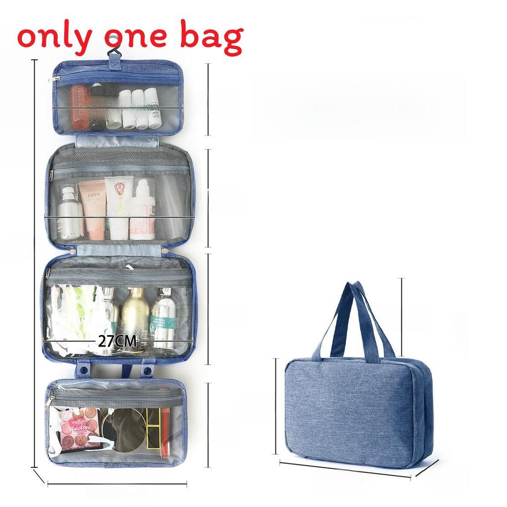 Urban Minimalist Polyester Travel Toiletry Organizer With Multicolor Compartments For Daily Use