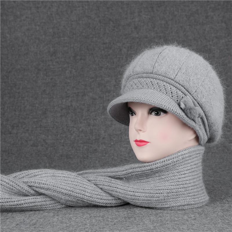 Hat Female God Mother Knitted Wool Hat Grandma Piled Thick Warm Elderly Cold Cotton Hat