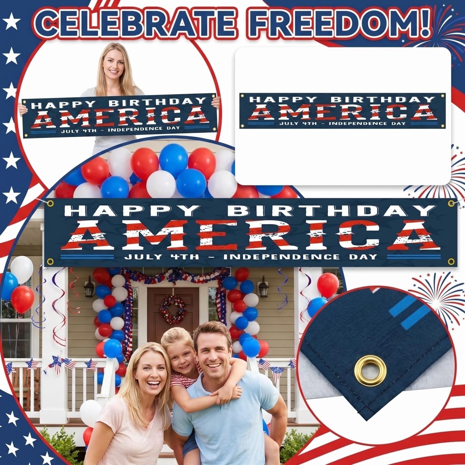 

Fourth of July Independence Day States of America Patriotic Outdoor Indoor Decoration for Celebrations One Size