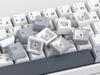 Ussixchare PBT Japanese Grey Keycap XDA Profile Custom Gaming Keycaps for ANSI US and Layout Cherry MX Switch Mechanical Keyboard Set, 129-Key