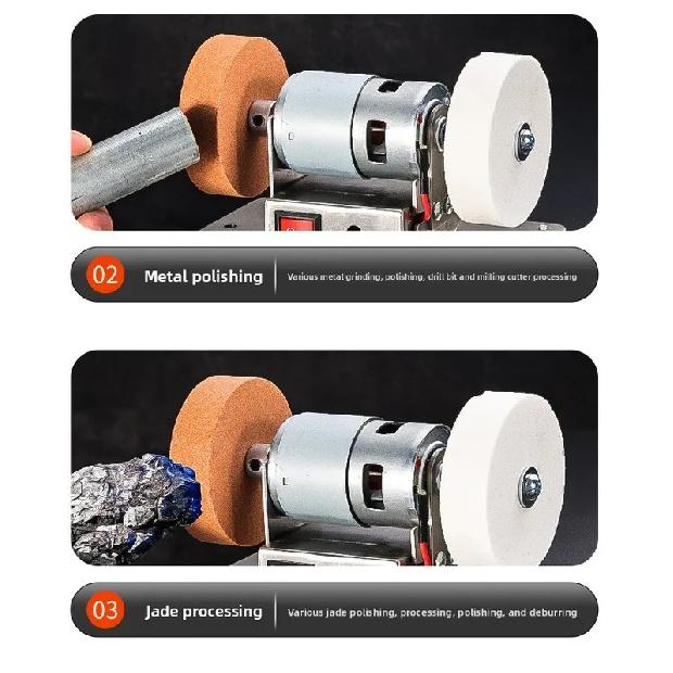 Miniature Desktop Double Grinding Head Grinder, Household Electric Knife Sharpener, Thickness Polishing and Grinding Artifact