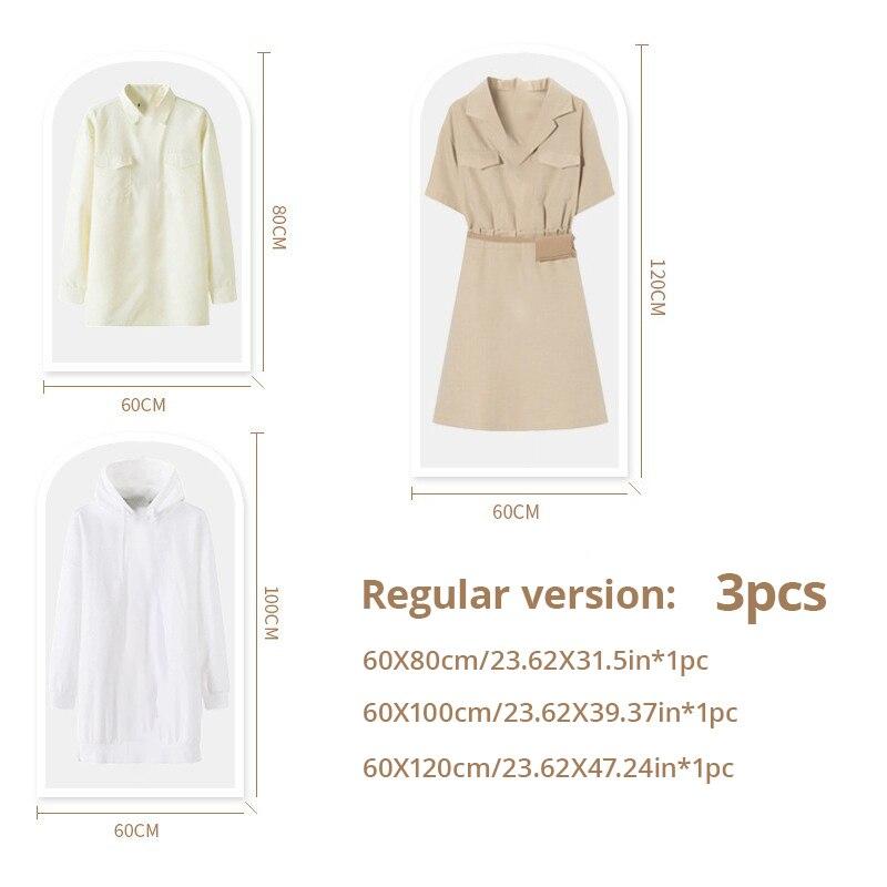 

3 шт/4 шт. пылезащитный мешок для одежды бытовой прозрачный водонепроницаемый чехол для пальто костюм моющийся подвесной карман органайзер для одежды