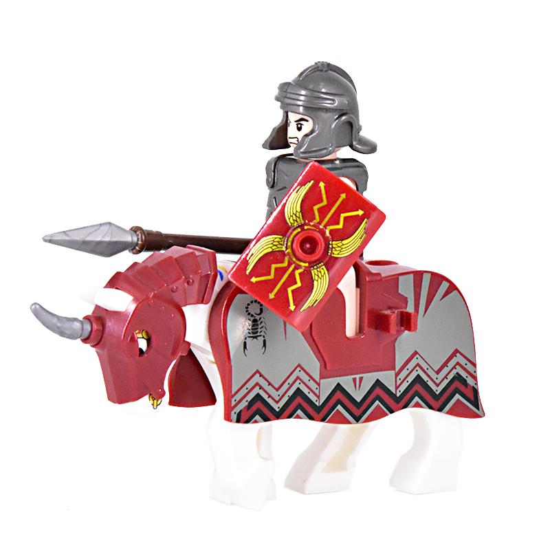 Medieval Figures Middle Ages Rome Warrior Golden Knight Horse Hawk Castle King Dragon Knights Building Blocks BricksToys gifts