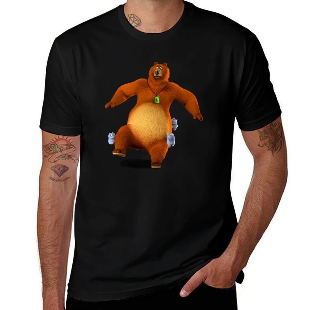 Happy Lemmings Tabodi And Grizzy Tshirt Breathable Workout Short Sleeve Top