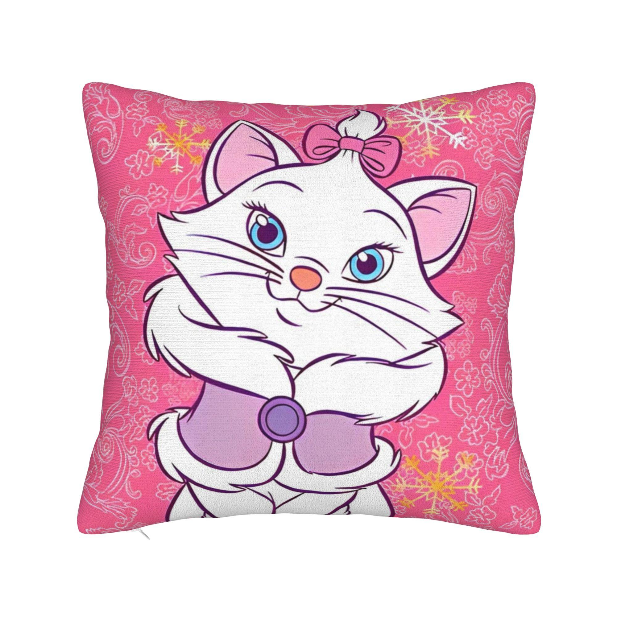 

Cute Marie Cat Throw Pillow Cover Polyester Throw Pillow , Customized Pillowcase 30cmx30cm