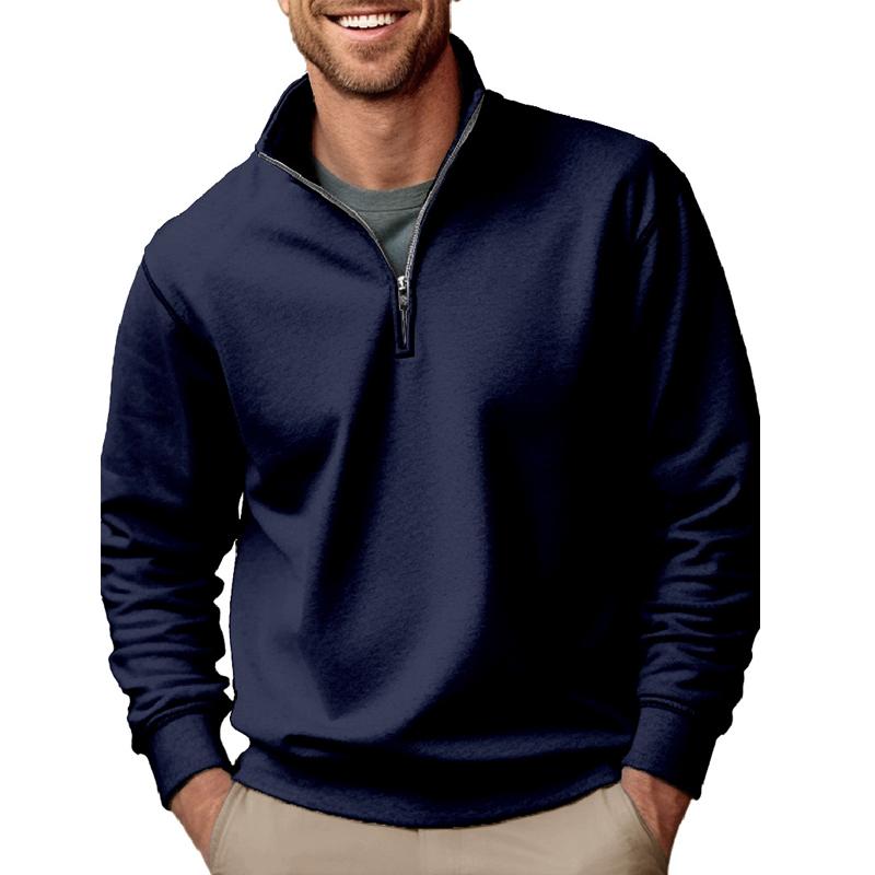 

Новая мужская толстовка с капюшоном, повседневная, на молнии, с воротником-стойкой, плотная и флисовая, однотонная мужская толстовка с капюшоном 4XL темно-синий