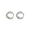 Elegant Synthetic Cubic Synthetic Zirconia Hoop Earrings for Women Minimalist Interlocking Circle Earrings Jewelry Gifts