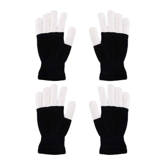 LED Rave Rukavice 7 Barev Svítící Prstové Rukavice pro Děti Dospívající Dospělé Zářící