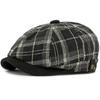 HT4970 Mens Berets Women Vintage Artist Painter Plaid Beret Hat Male Female Flat Cap New Autumn Winter Hat Octagonal Beret Caps