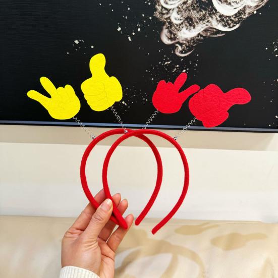 Kids Headband Non-Slip Base Stable Fit Spring Design Mark Flower Hand Decor Hair Hoop