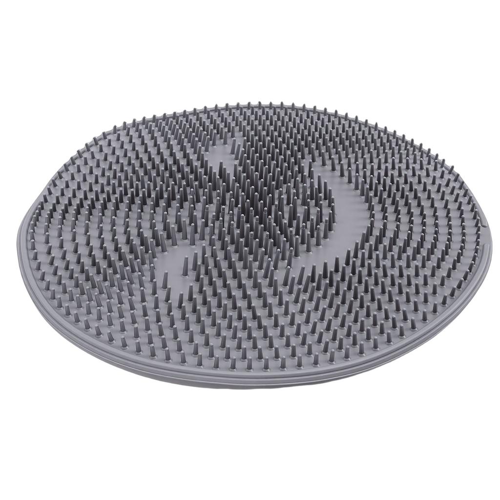 Foot Brush Massage Mat Non Slip Shower Foot Scrubber Cleaning Exfoliating Mat with Suction Cup Gray