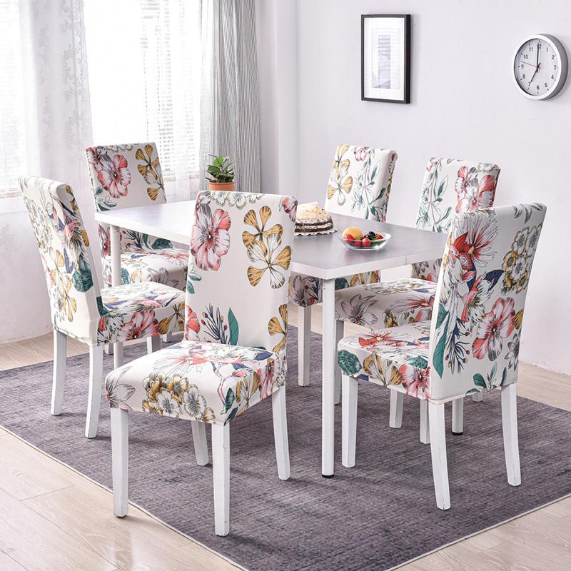 34 Colors For Choice Stretch Chair Cover Big Elasticity Cheap Printed Seat Chair Cover For Dining Room Wedding Banquet Party