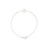 Bracelet - Pearls & Colors - Real Cultured Pearl - 8-9 Mm White - 925 Sterling Silver - Woman