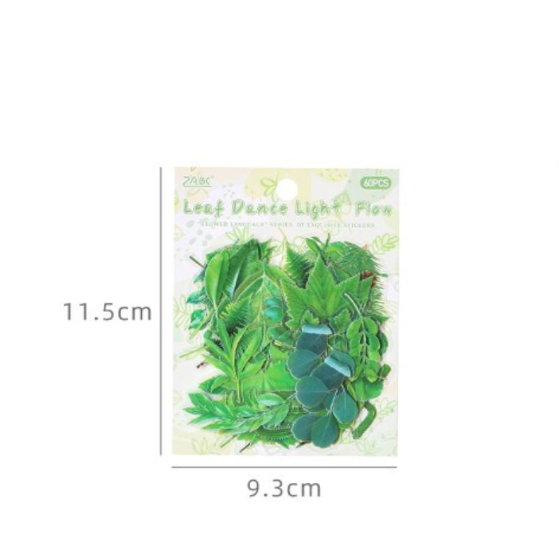 60 Pcs Plant Flower Cluster Stickers Junk Journal Creative Stationery DIY Decorative Stickers Scrapbook School Supplies