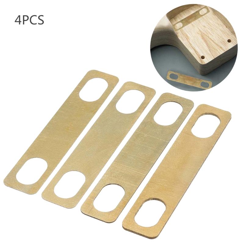 Guitar Neck Shims Brass Shims for Guitar and Bass Screwed Neck Repair,4 Pieces