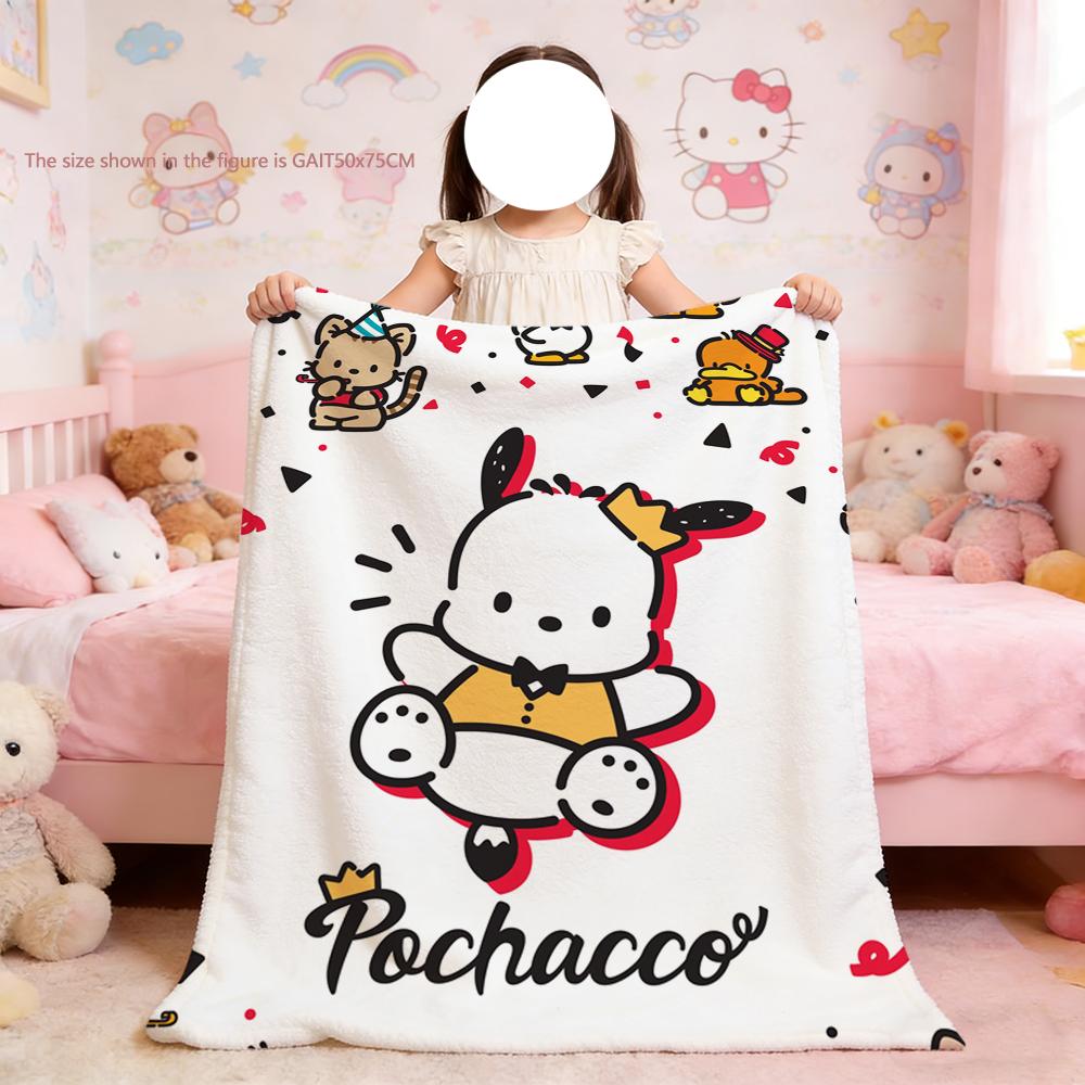 Cartoon P-Pochacco Dog Cute kawaii Blanket For Soft Throw Blanket for Picnic Bed Sofa Home Bedroom Cozy Warm Comfortable