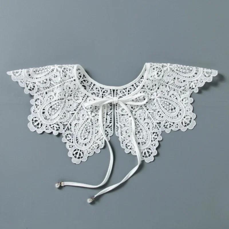Girls Clothing Accessories Lace False Collar Hollow Shawl Cloud Shoulder Pearl Lace Shawl Antique Jewelry Fashion Accessories