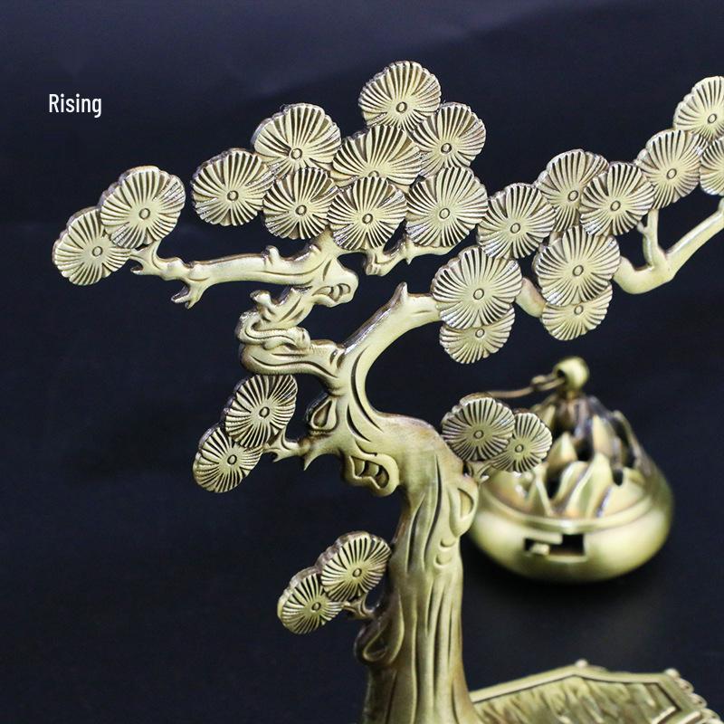 Pine Tree Hanging Incense Diffuser for Home - Agarwood & Sandalwood Censer for Tea and Incense Ceremonies
