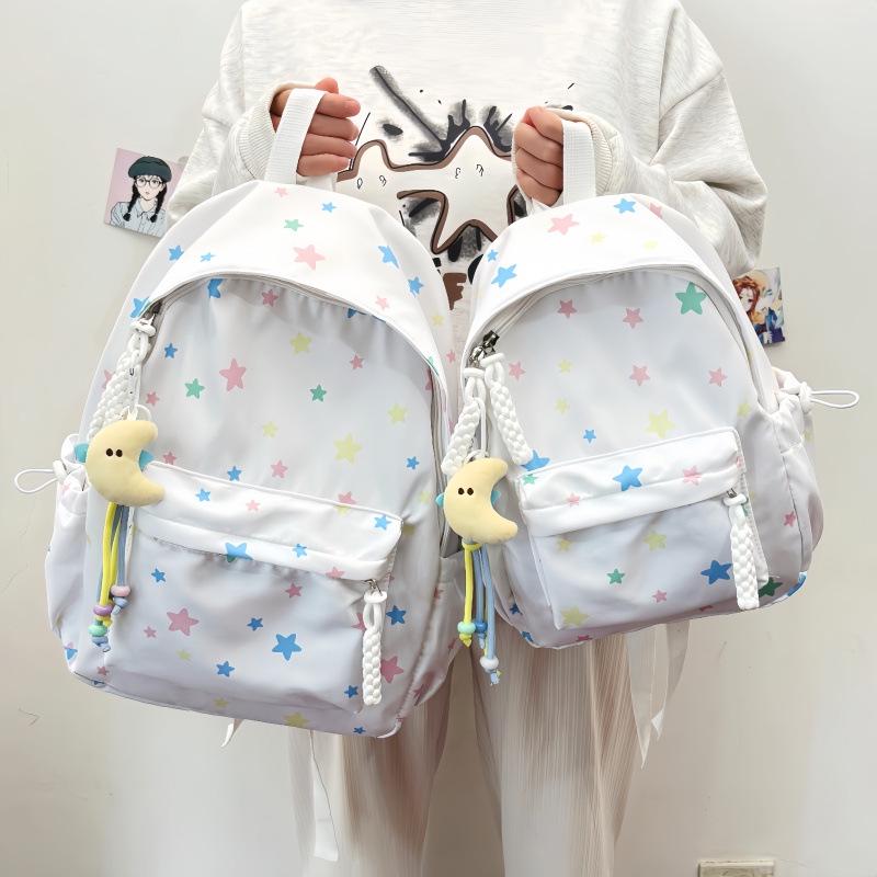 

Шикарный и вместительный школьный рюкзак для девочек – Стильный дизайн, Большая вместимость для учениц средней и начальной школы Small 22*10*31cm белый