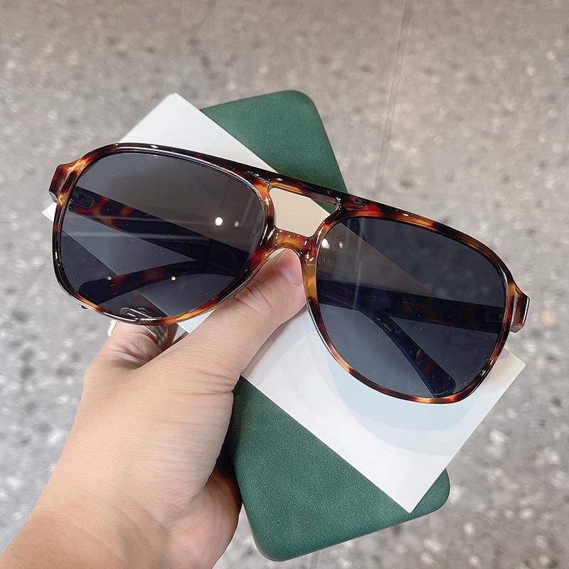 Pilot Shape Sunglasses Women Double Bridge Anti-reflective Women Sun Glasses Driving Fishing Men Glasses