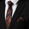 Personalized Big Flower Retro Hong Kong Style Ruffian Handsome Tie Pocket Towel Set Trendy Men'S Formal Business Hand Tie