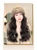 Women's Fashionable Knitted Wool Hat with Realistic Non-Detachable Wig for Autumn/Winter 2025